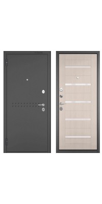 NORMA MASS MP (Антрацит букле R-4, МДФ Бьянко ларче M-142 Lakobel white) 2050х860 левая