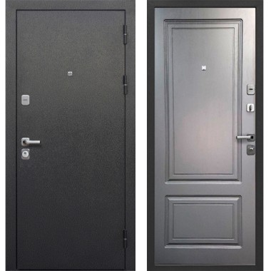 Дверь мет. ТОЛСТЯК Букле черный Ясень графит эмаль 960 правая