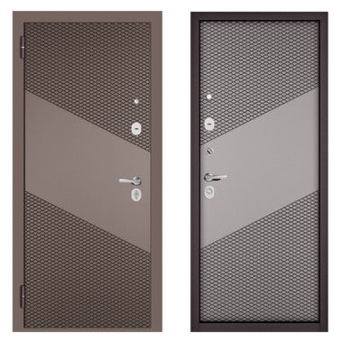 COMFORT PP (Шоколад букле, МДФ Эмаль капучино 9Е-163,МДФ Эмаль светло-серая 9Е-163) 2050х860 левая